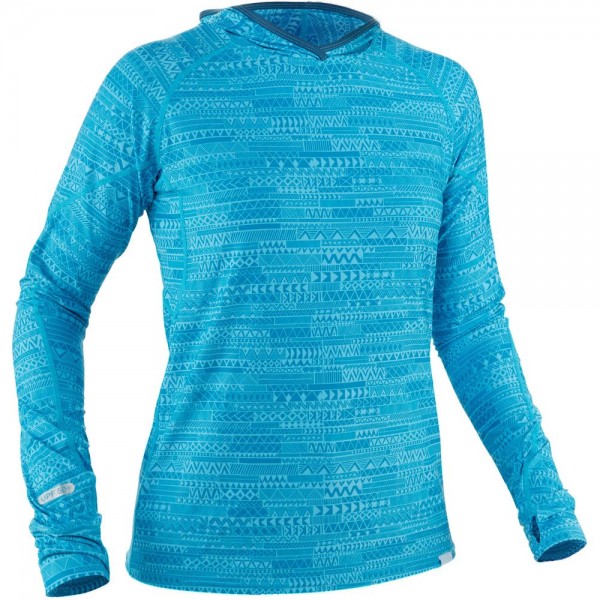 NRS H2Core Silkweight -Hoodie - Damen - Cyan