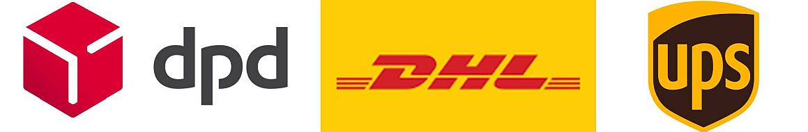 Versand per DHL, DPD, UPS